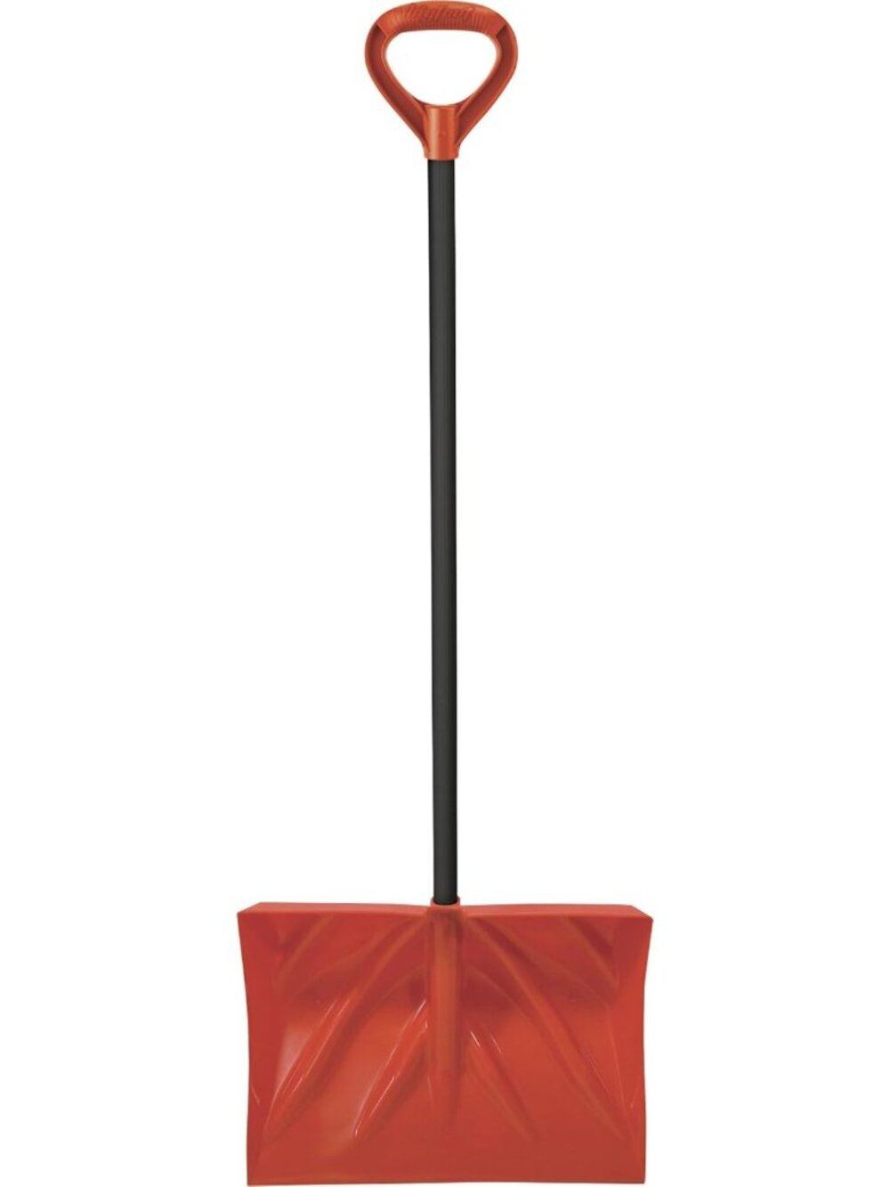 18" Multi-Use Snow Shovel with Metal Handle - Bigfoot Dozer Design, Orange/Black